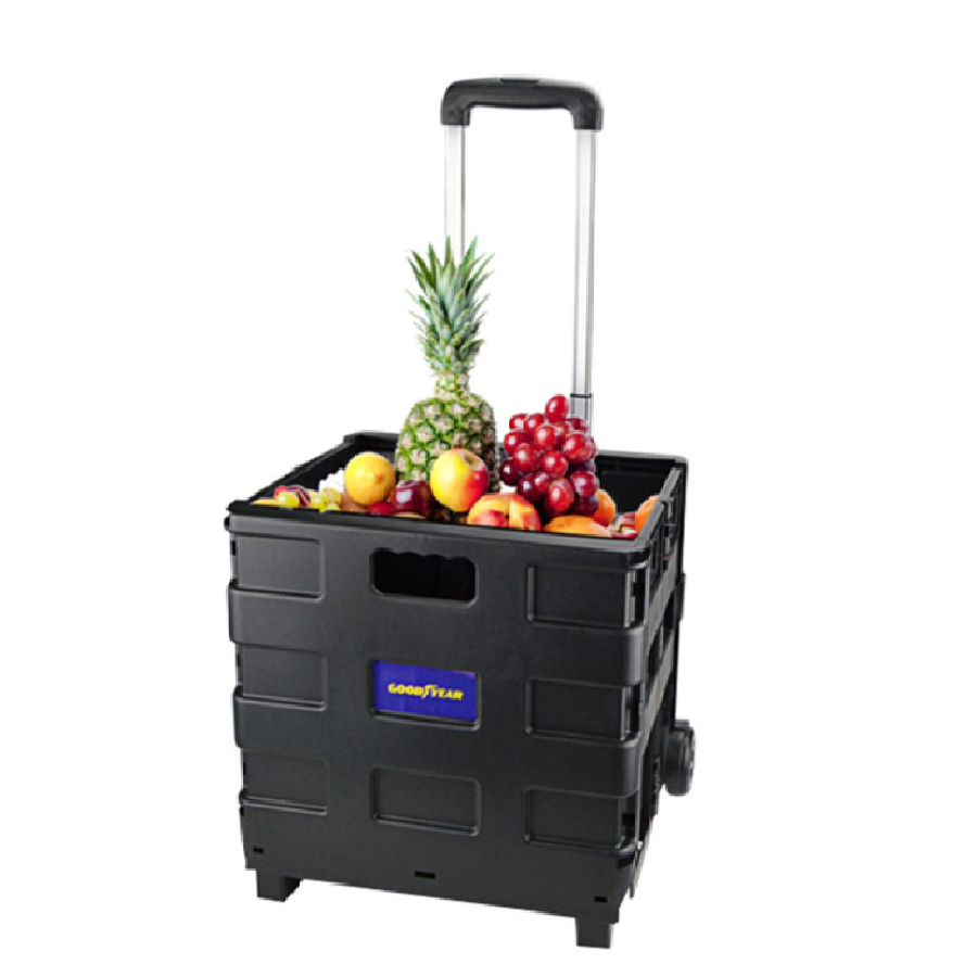 Goodyear Two Wheeled COLLAPSIBLE FOLDING Trolley Cart 25KG LOAD